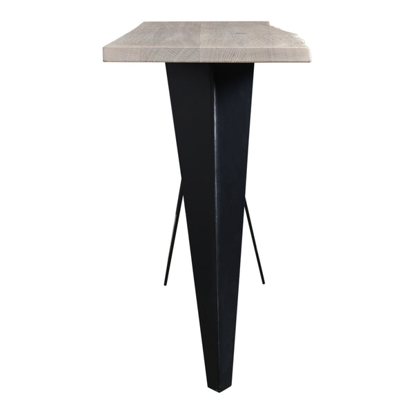Moe's Bird Console Table Natural Oak with Iron Base