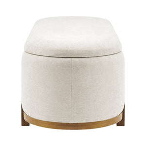 Ayleen Chenille Storage Bench, Seneca Beige 