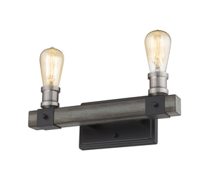 Kirkland 2 Light Vanity in Ashen Barnboard Finish