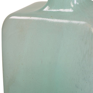 Fuze Aqua & Bronze Vases, Set Of 2