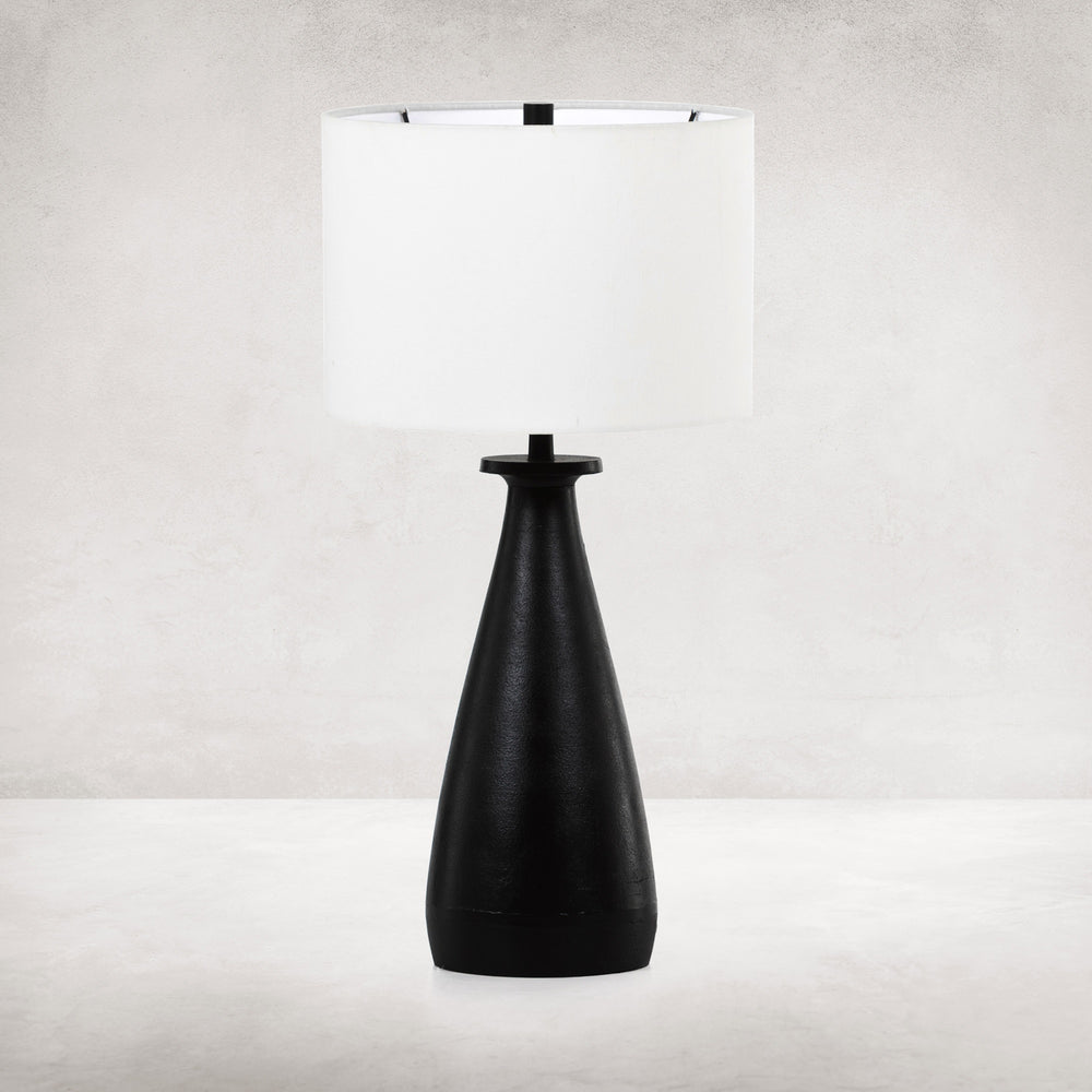 Innes Table Lamp In Matte Black Cast Alumnm