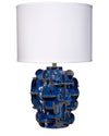 Helios Ceramic Table Lamp with Linen Shade, Blue
