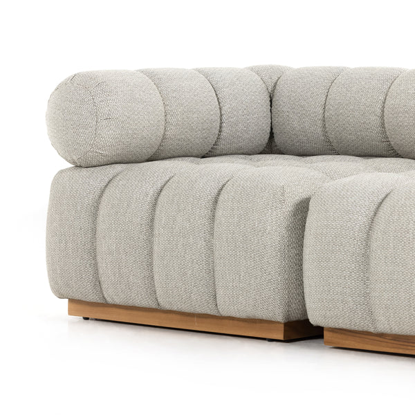 Roma Outdoor 3pc Sectional In Ash