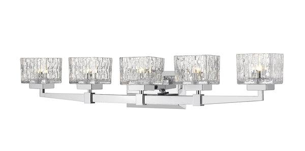 Rubicon 5 Light Vanity in Chrome Finish
