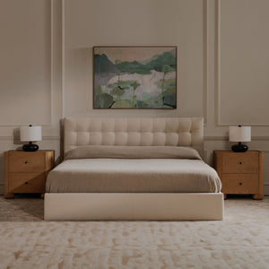 Moe's Sebastion King Storage Bed in Beige