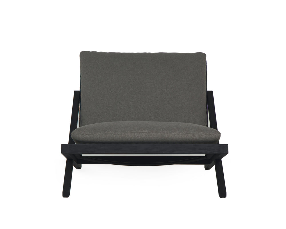 BARI LOUNGE CHAIR - CHARCOAL - GRACEBAY GREY