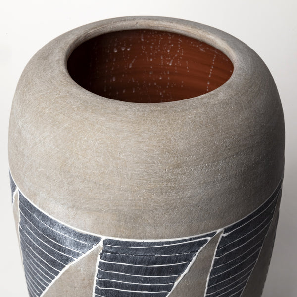Cove Grey/Brown Ceramic Vase
