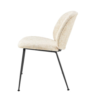Nisha KD Chenille Dining Side Chair, Allure Cream