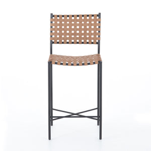 Garza Stool In Natural Leather In Counter