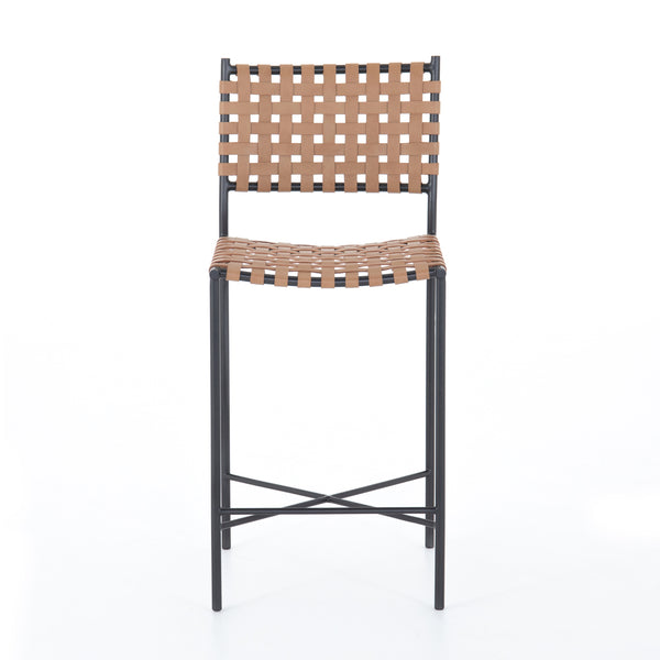 Garza Stool In Natural Leather In Counter