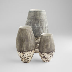 Calypso Vase | Off White | Brown - Small