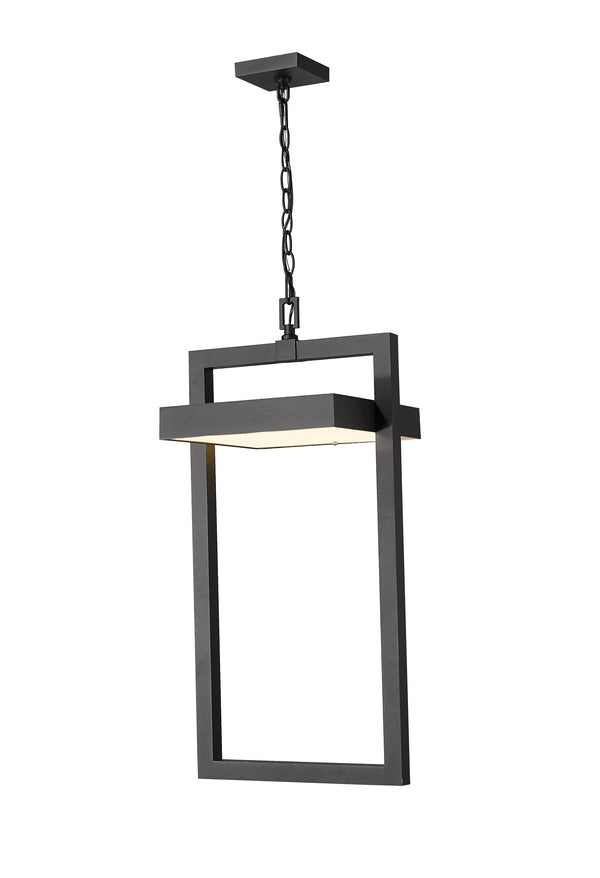 Luttrel 1 Light Outdoor Chain Mount Ceiling Fixture in Black Finish