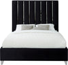 Donnie Full Bed In Black Velvet