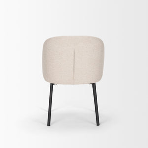 Shannon Dining Chair w/ Oatmeal Fabric & Matte Black Metal