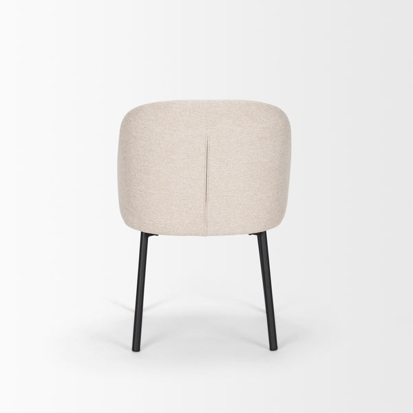 Shannon Dining Chair w/ Oatmeal Fabric & Matte Black Metal