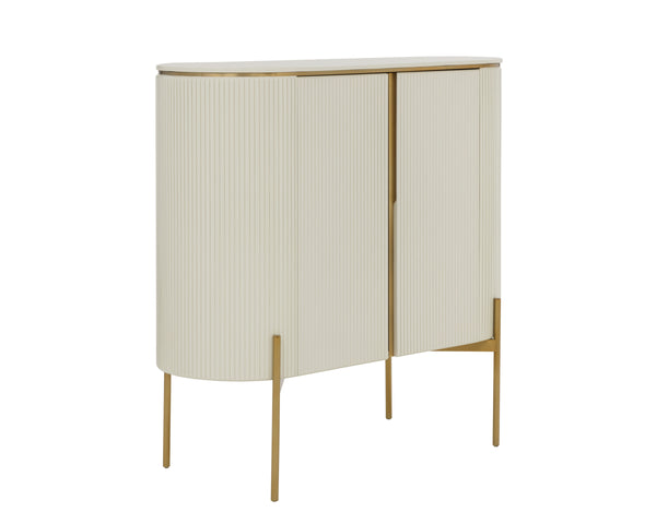 PALOMA BAR CABINET - HIGH GLOSS CREAM
