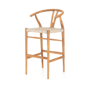 Muestra Bar Stool-Matte Sealed Teak