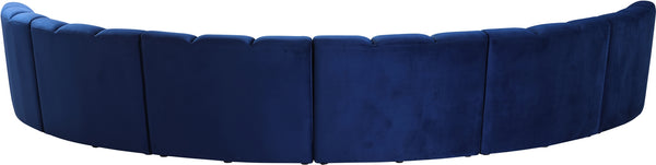 Lynda 6pc. Modular Sectional In Navy Velvet