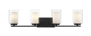 Willow 4 Light Vanity in Matte Black Finish