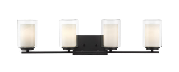 Willow 4 Light Vanity in Matte Black Finish