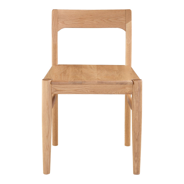 Moe's Owing Dining Chair Set in Natural Oak