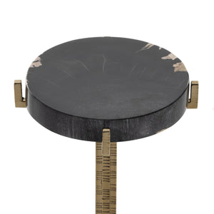 Jonty Round End Table In Dark Petrified