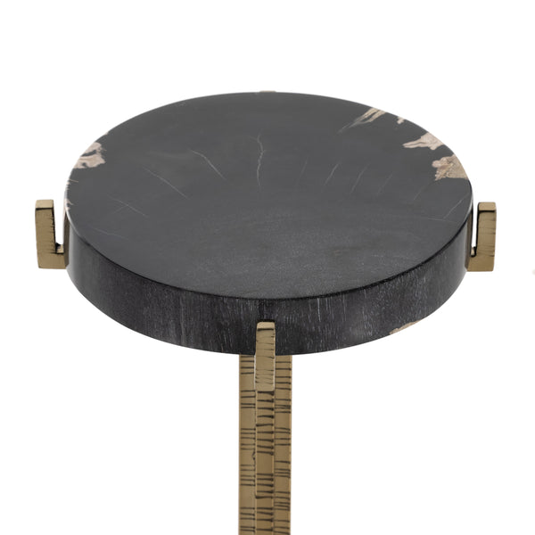 Jonty Round End Table In Dark Petrified