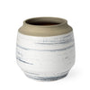 Sonnett Short White/Blue Ceramic Vase