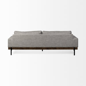Colburne II 95" Gray Upholstered Three Seater Sofa