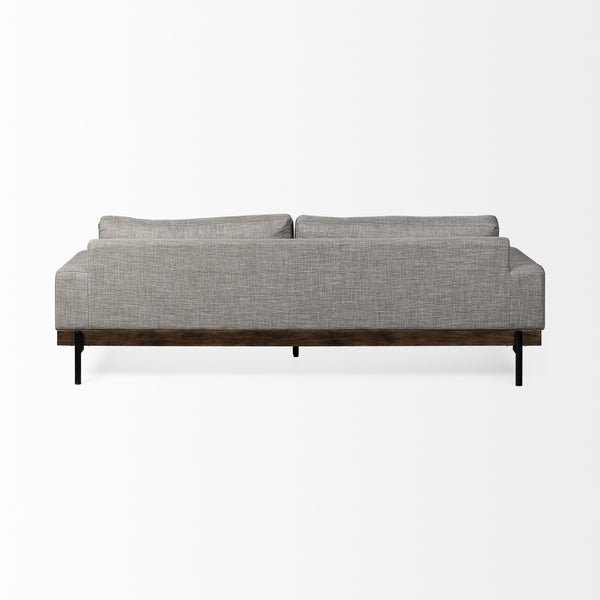 Colburne II 95" Gray Upholstered Three Seater Sofa