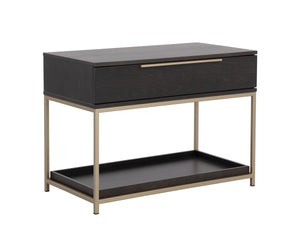 REBEL NIGHTSTAND - LARGE - GOLD - CHARCOAL GREY