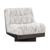 Crandall Upholstered Swivel Chair - Cocoa Cream with Tufted Backrest