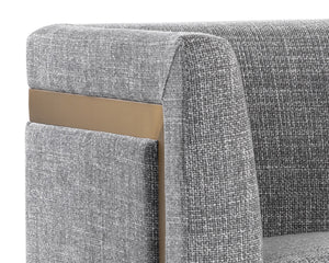 YVETTE ARMCHAIR - GOLD - CHACHA GREY