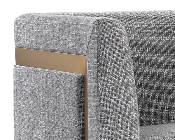YVETTE ARMCHAIR - GOLD - CHACHA GREY