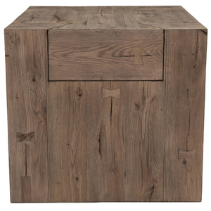 Bristol Solid Wood Square End Table in Cafe Brown