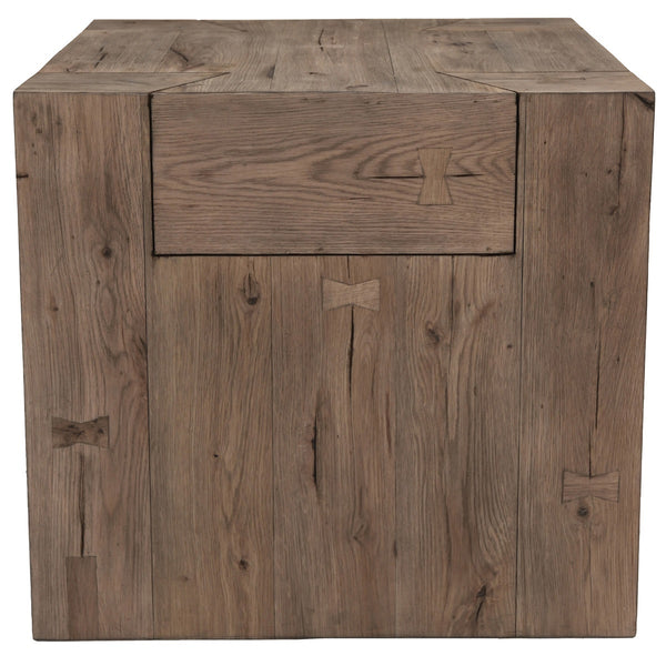 Bristol Solid Wood Square End Table in Cafe Brown