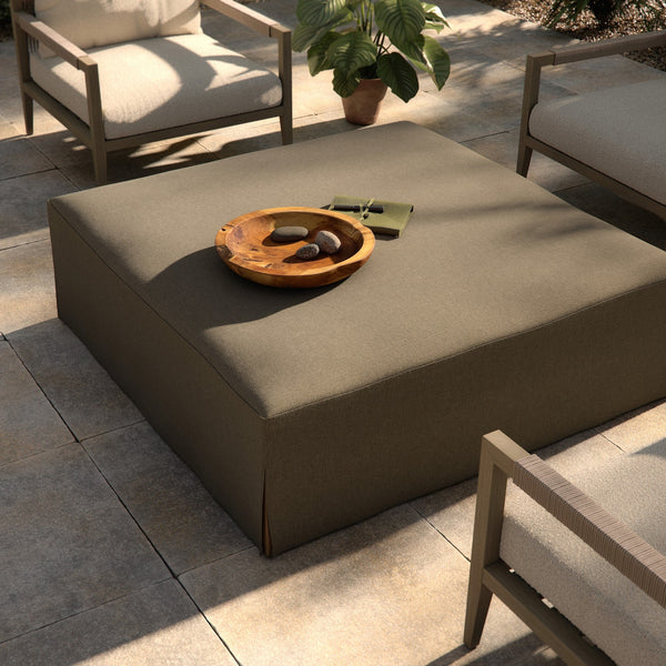 Laskin Outdoor Ottoman - Alessi Fawn