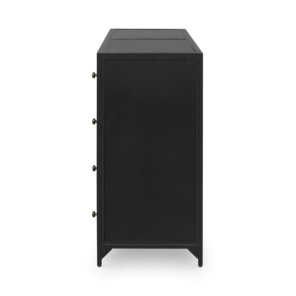 Belmont 8 Drawer Metal Dresser In Black