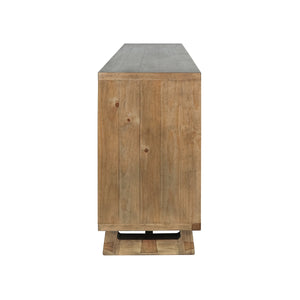 Lyra Solid Wood 4Dr Buffet in Smoke Brown Finish