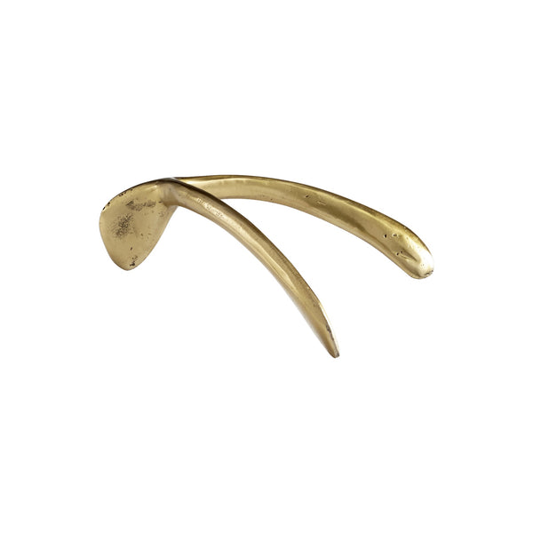 Wishbone Token in Aged Brass