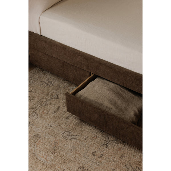 Sophia King Storage Bed in Brown with Drawers