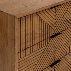 Santa Clara Solid Wood Dresser with Art Deco Carved Design