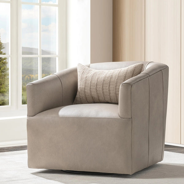 Vernon Swivel Chair in Lush-Cashmere Fabric