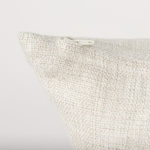 Jacklyn Cream Linen Square Decorative Pillow Cover