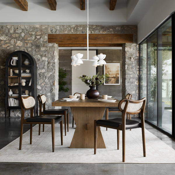 Tia Dining Table 108" In Drifted Oak Solid