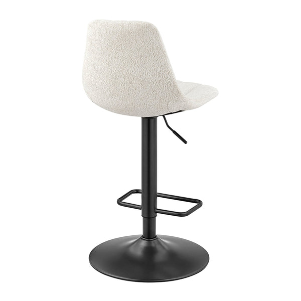 Robert KD Fabric Gaslift Swivel Bar Stool, Posh Ivory
