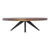 Moe's Parq Oval Coffee Table in Amber with Black Legs