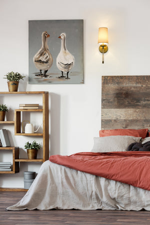 Mila 1 Light Wall Sconce in Rubbed Brass Finish