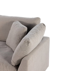 Stevie 3Pc Laf Sec Sofa W/Ottoman In Flannl