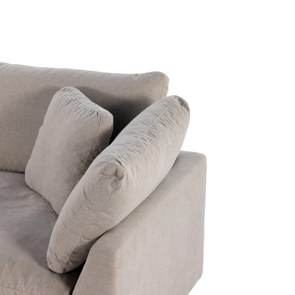 Stevie 3Pc Laf Sec Sofa W/Ottoman In Flannl